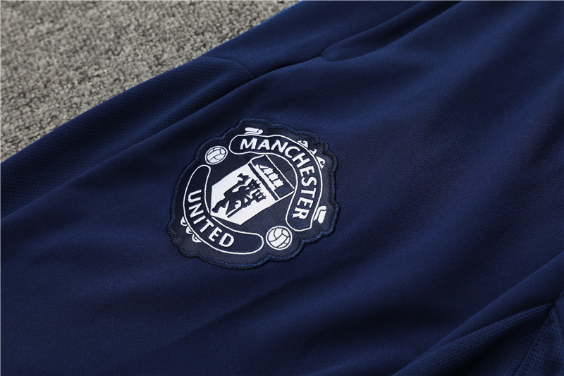 Manchester United 23-24 Kids Long Sleeve Training Set Blue - UnitedFutballJersey