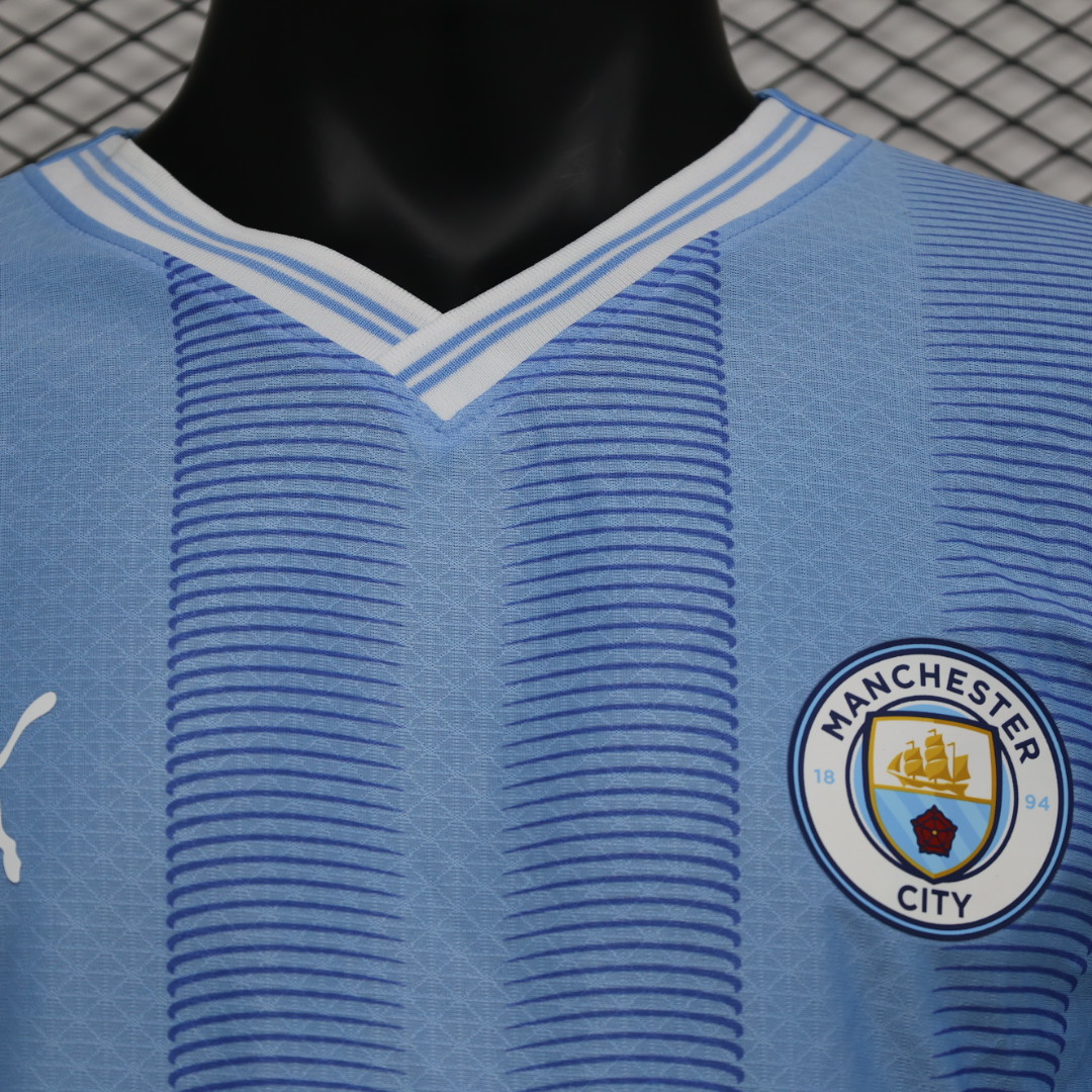 23/24 Manchester City Home Long Sleeve Jersey - Player Version - UnitedFutballJersey