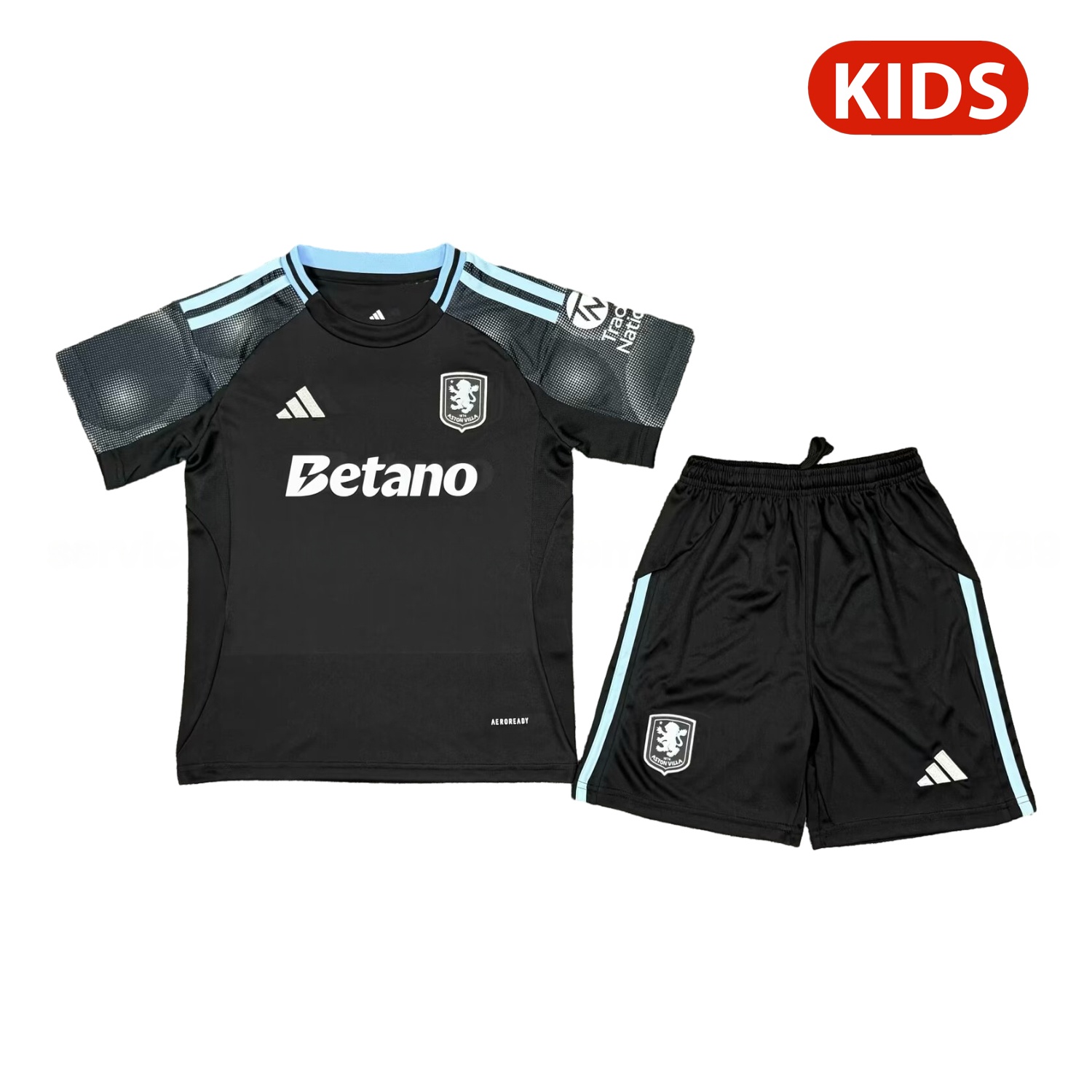 Aston Villa 25-26 Away Kids Kit - UnitedFutballJersey