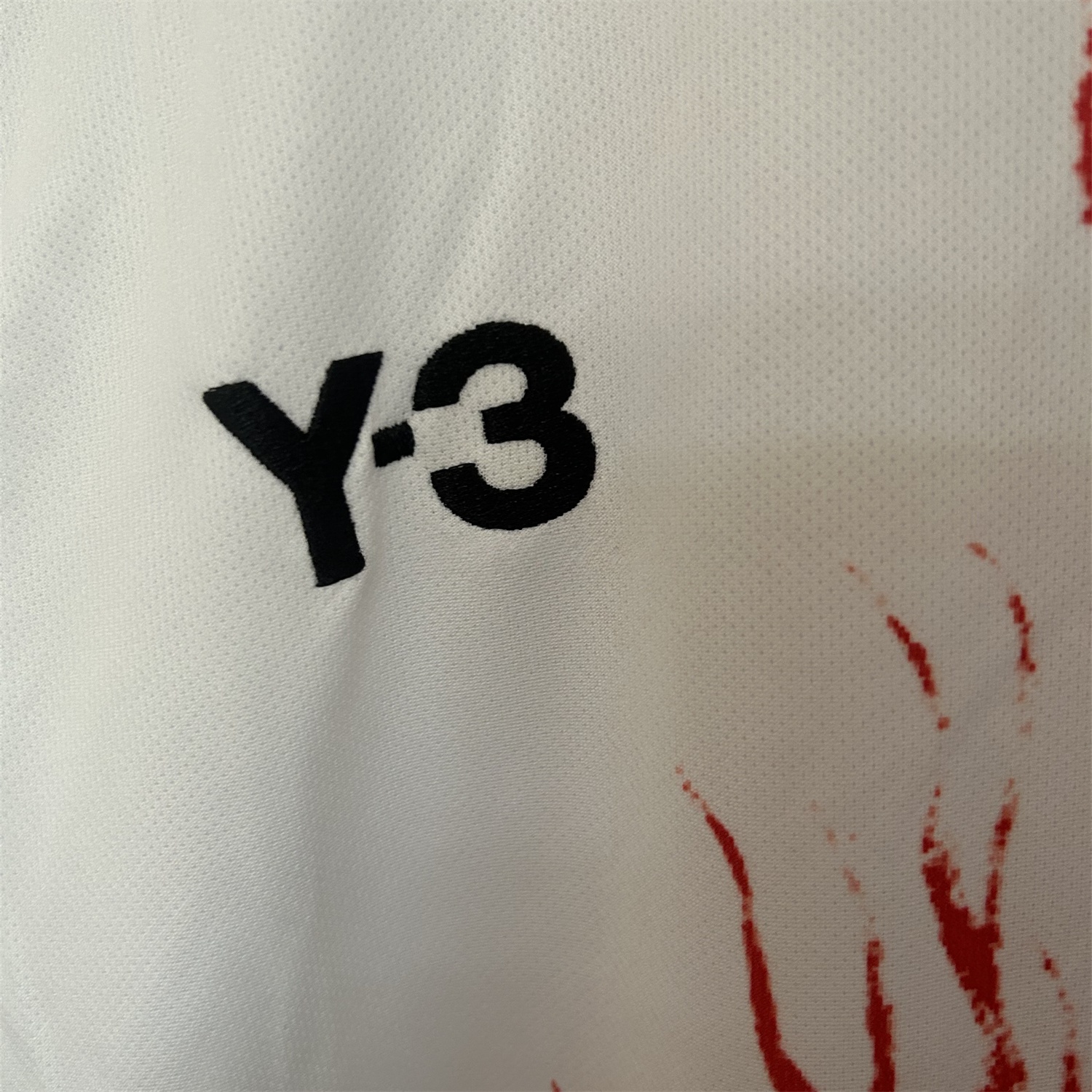 Japan 25-26 Y3 Red Auspicious Cloud Pattern White Jersey - Fans Version - UnitedFutballJersey