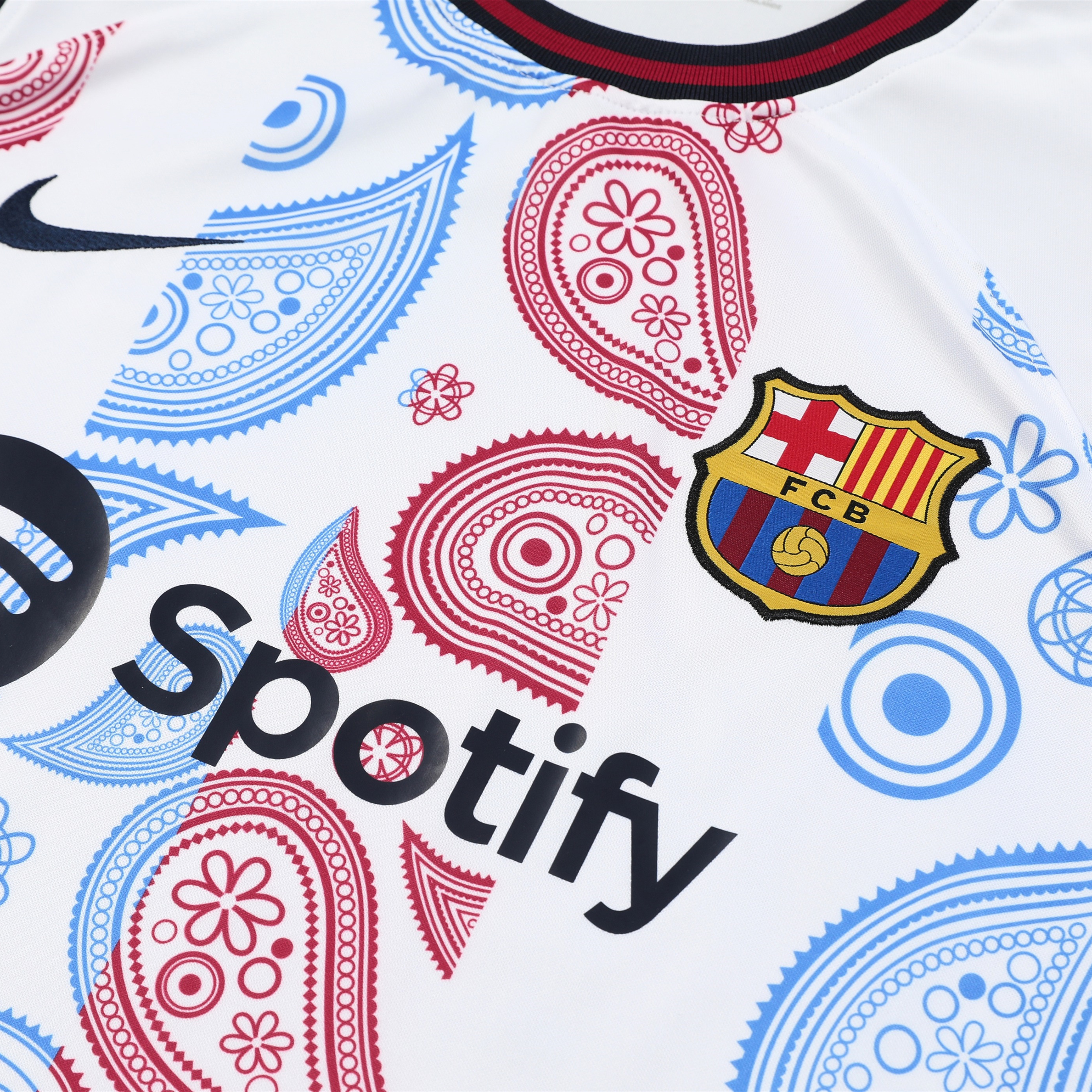 Barcelona 24-25 Training Vest Suit - White with Pattern - UnitedFutballJersey