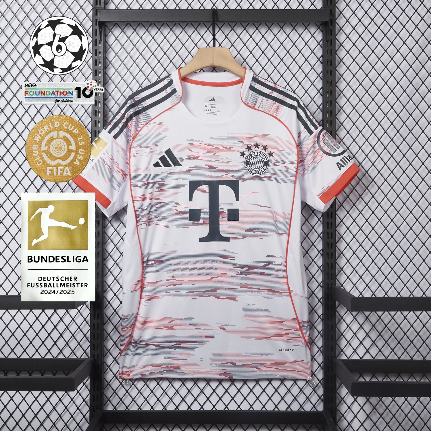 Bayern Munich 25-26 Away White Jersey - Fans Version - UnitedFutballJersey