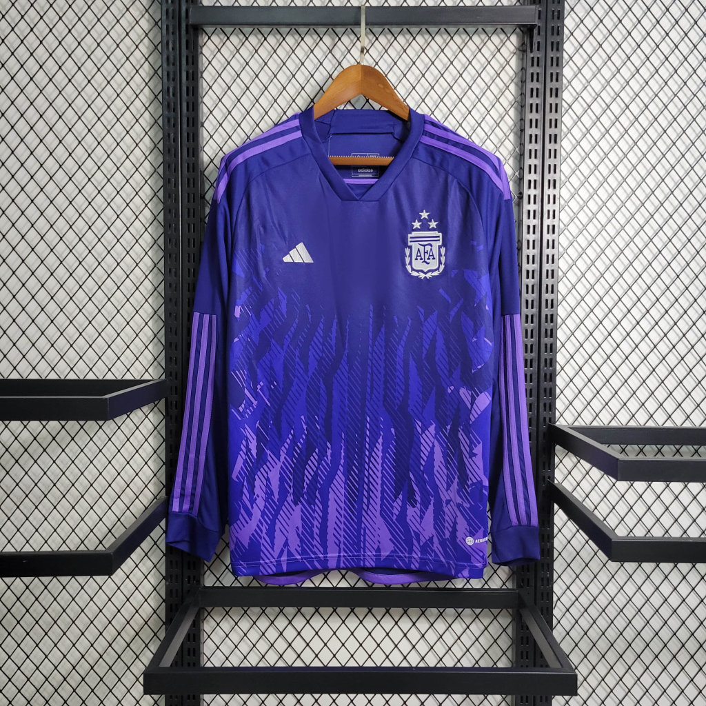 Argentina 3 Stars 22-23 Away Long Sleeve Jersey - Fans Version - UnitedFutballJersey