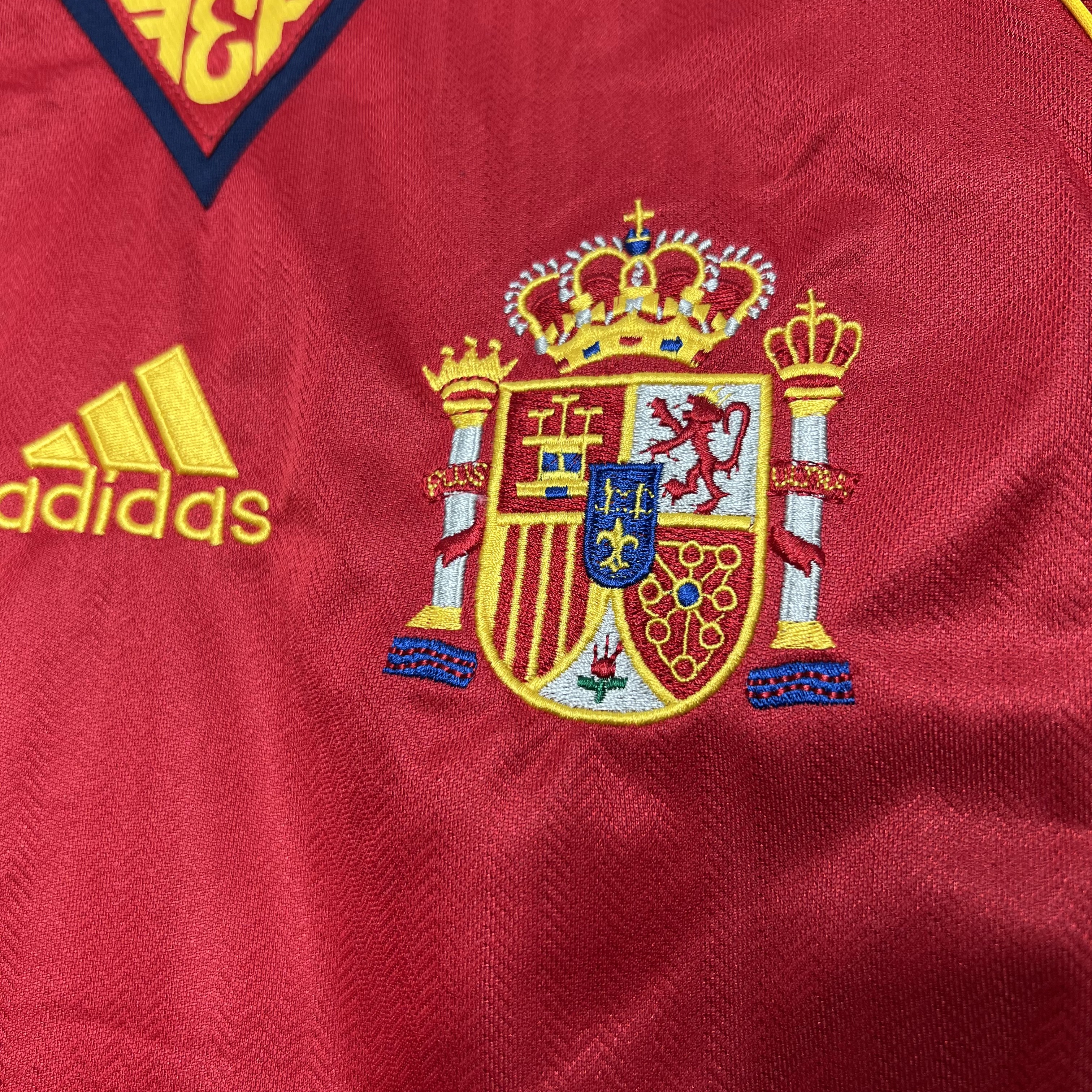 Retro Spain 1998 Home Stadium Jersey - UnitedFutballJersey