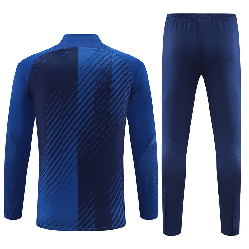 B.A.R.S.A 23-24 Kids Long Sleeve Training Set Blue Camouflage - UnitedFutballJersey