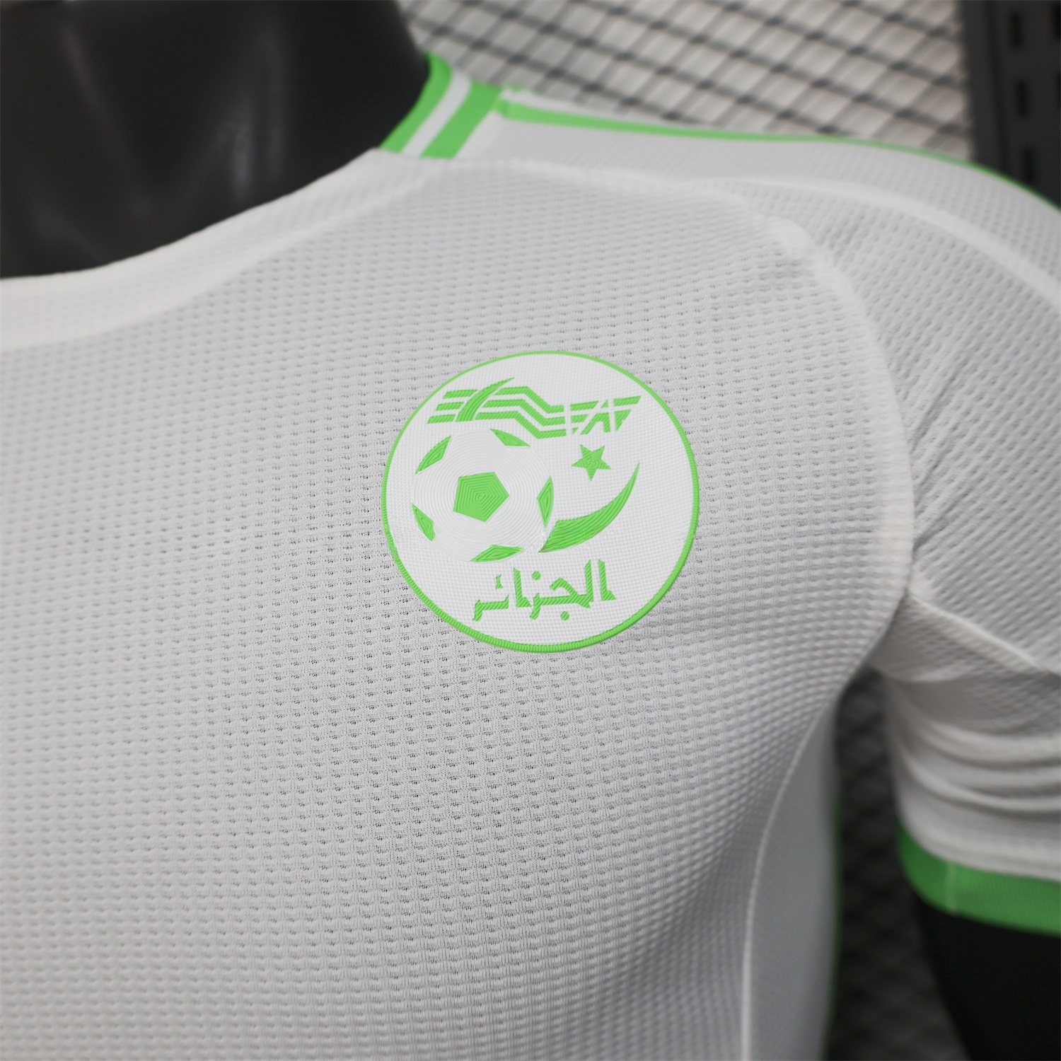 Algeria 25-26 Whie Jersey with Green - Player Version - UnitedFutballJersey