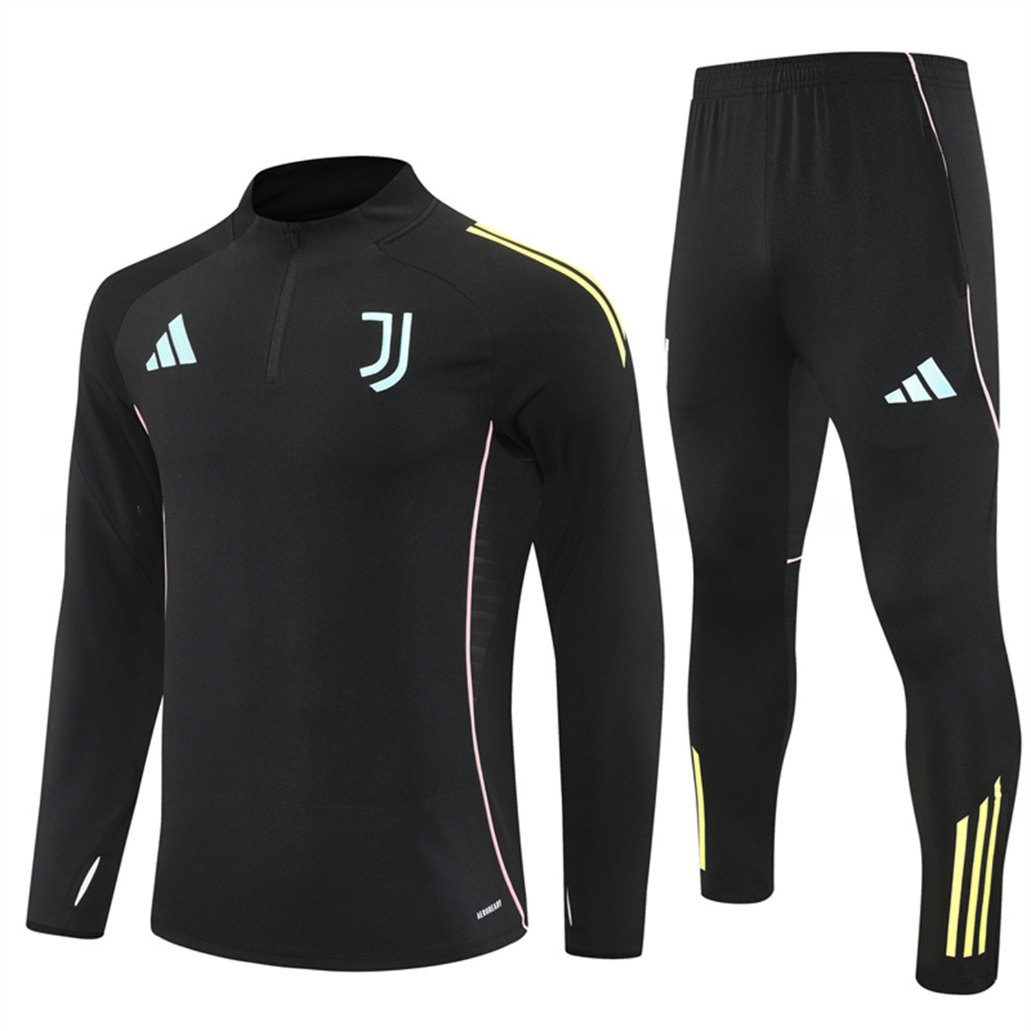 Juventus 25-26 Long Sleeve Training Set - Black Top and Black Pants - UnitedFutballJersey