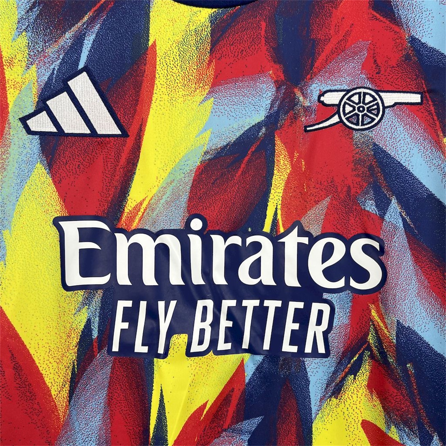 Arsenal 25-26 Colorful Flame Graffiti Pre-match Training Jersey - Fans Version - UnitedFutballJersey