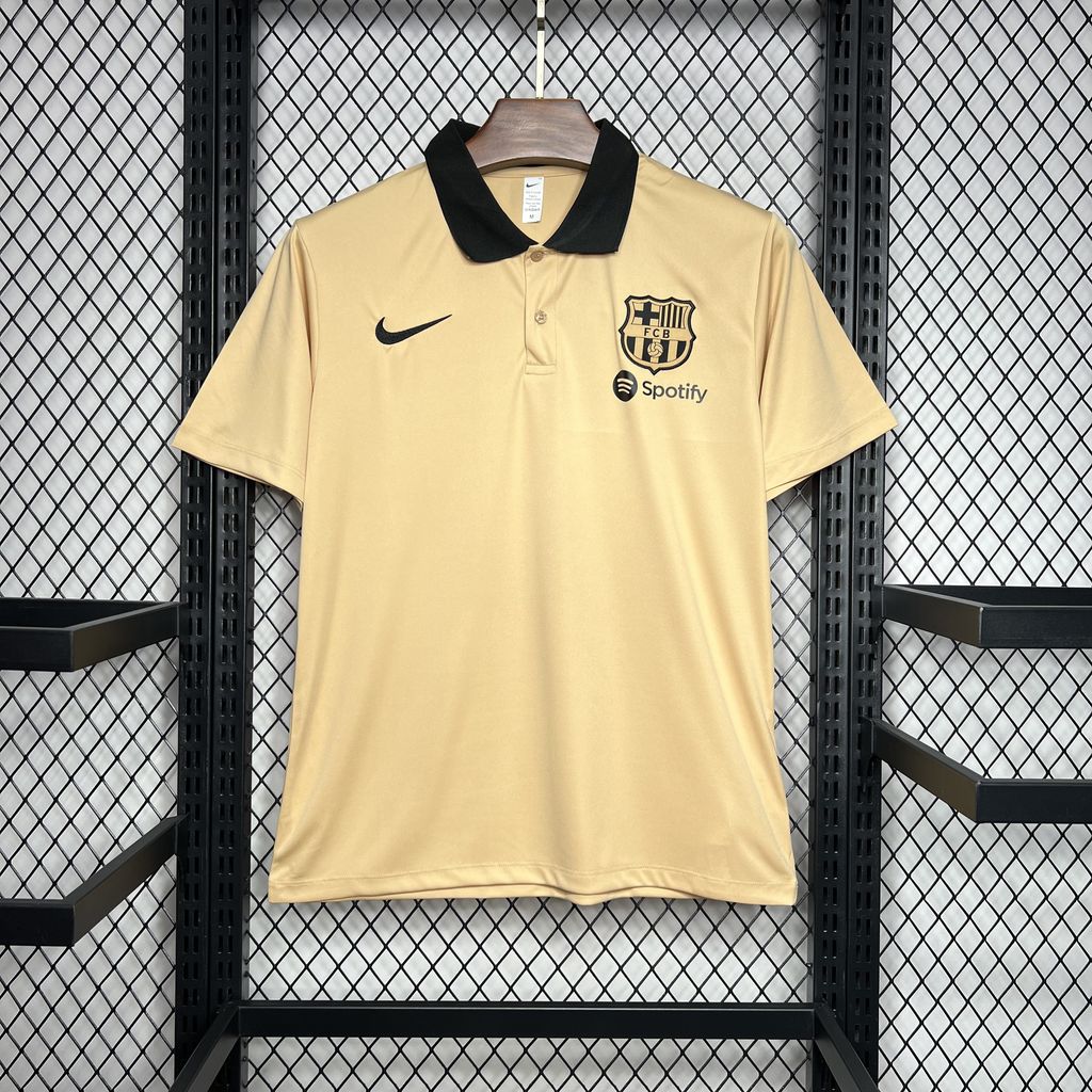 Barcelona 24-25 Gold Polo Shirt - Fans Version - UnitedFutballJersey