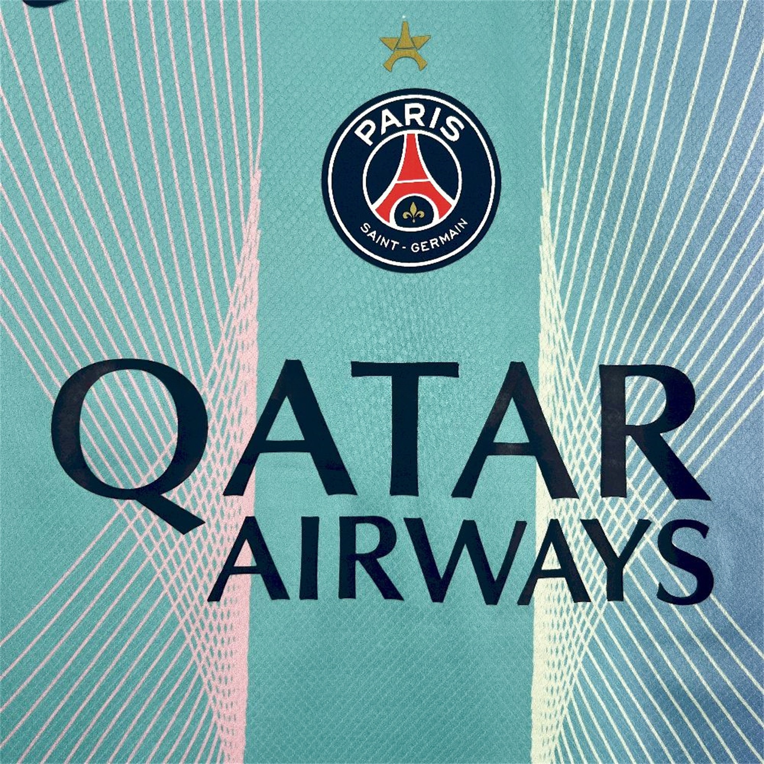 Paris Saint-Germain PSG 25-26 T90 White Lines Light Blue Gradient Special Jersey - Fans Version - UnitedFutballJersey