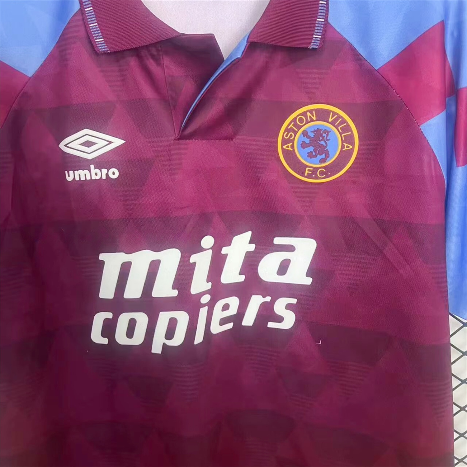 Retro Aston Villa 1990-92 Home Jersey - UnitedFutballJersey