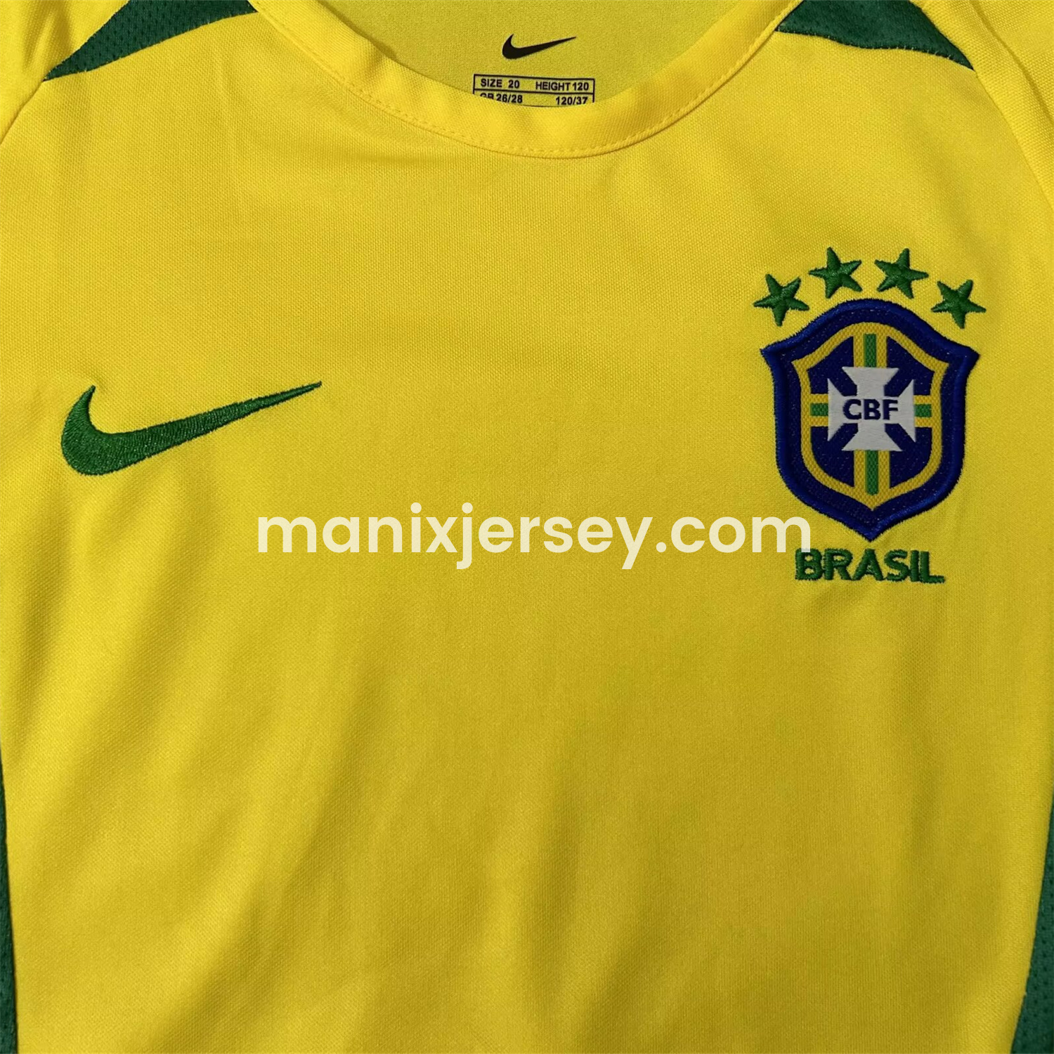 Retro Brazil 2002 Home Long Sleeves Kids Kit - UnitedFutballJersey