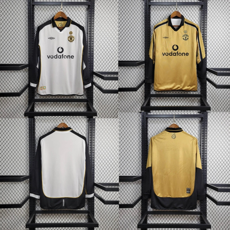 Retro Manchester United 01-02 100th Anniversary Long Sleeve Special Edition Jersey - UnitedFutballJersey
