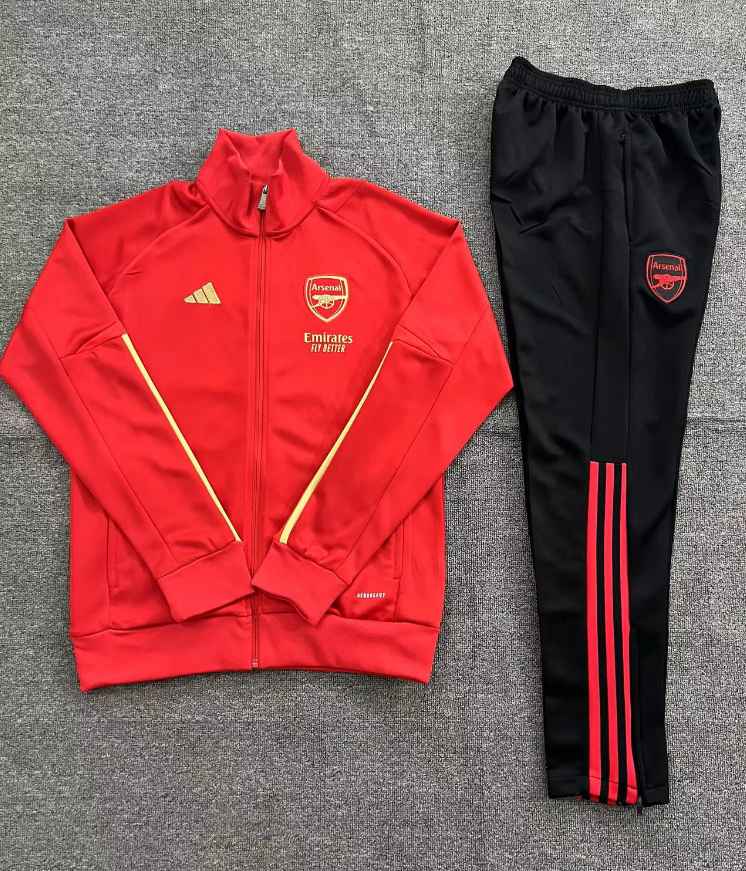 Arsenal 23-24 Kids Jacket Training Tracksuit - Red - UnitedFutballJersey
