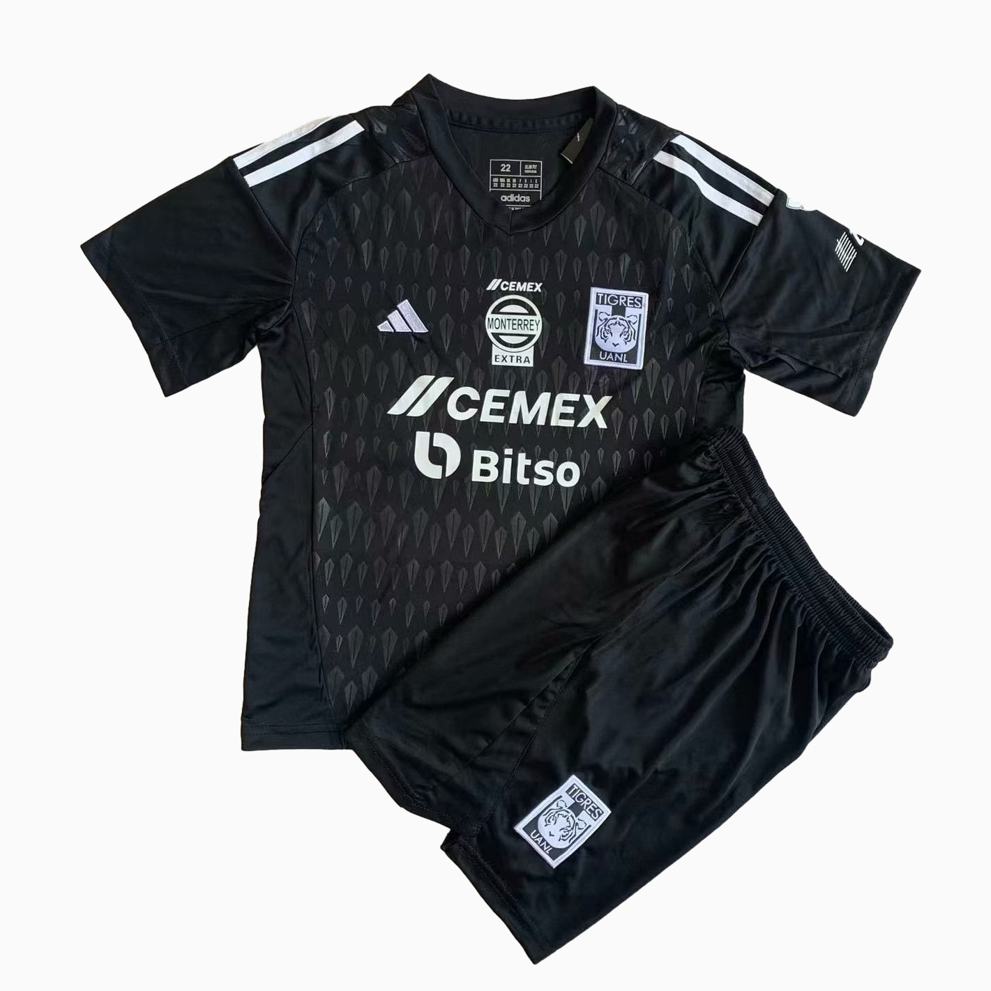Tigres UANL 23-24 Black Goalkeeper Kids Kit - UnitedFutballJersey