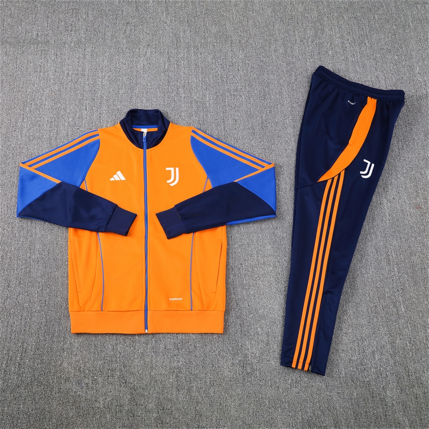 Juventus 24-25 Jacket Training Tracksuit - Orange Jackets & Blue Pants - UnitedFutballJersey