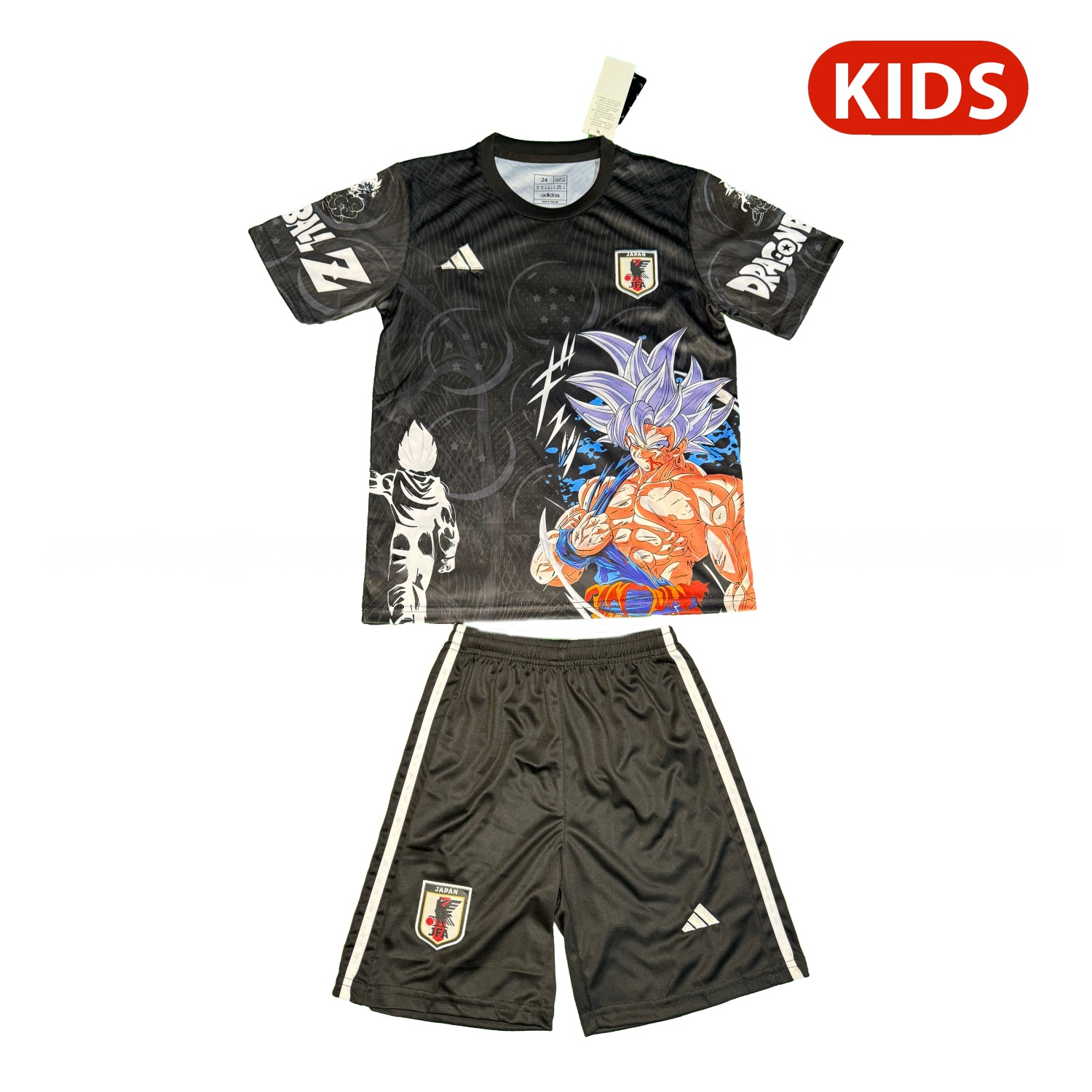 Japan 25-26 Vegetto Black Special Kids Kit - UnitedFutballJersey