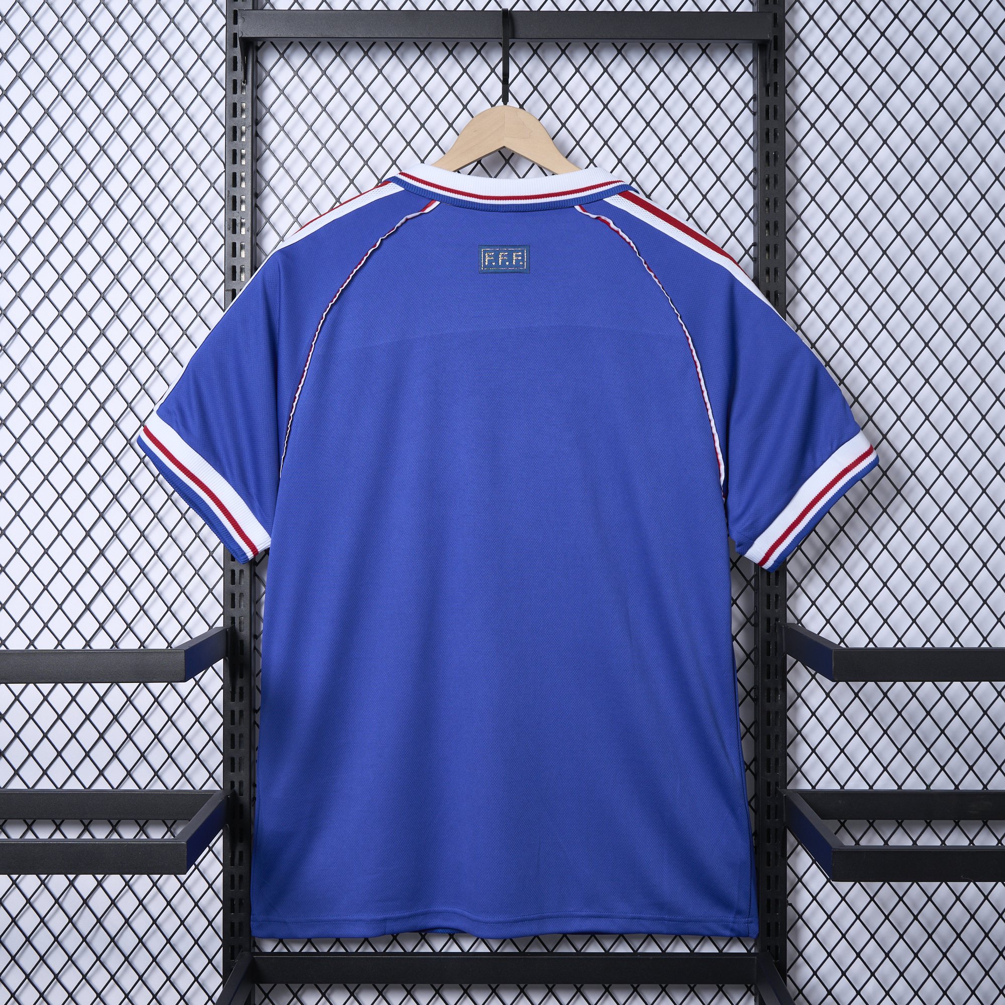 Retro France 1998 Home Stadium Jersey (with 1998 World Cup mark on right chest) - UnitedFutballJersey