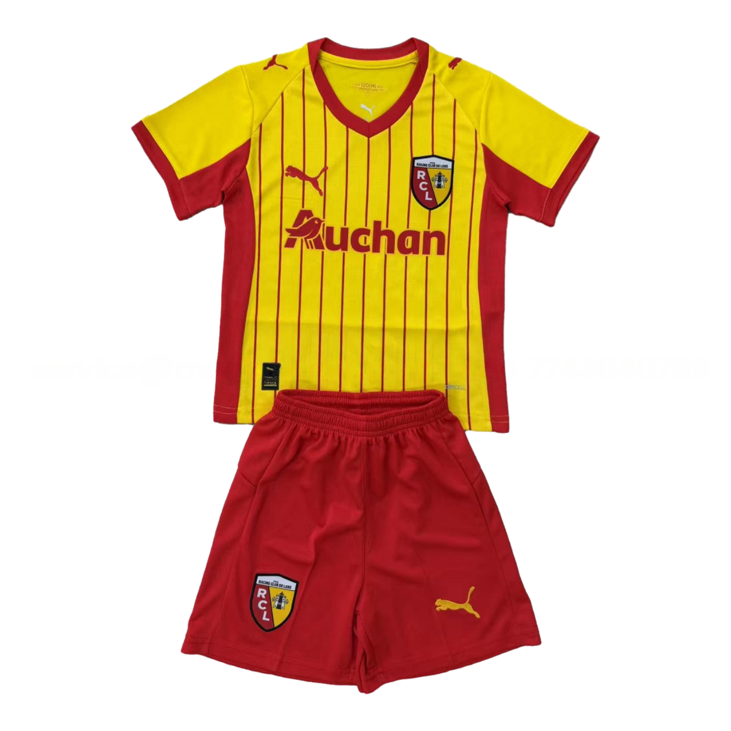 RC Lens 25-26 Home Men's Adult Jersey Set - Fans Version - UnitedFutballJersey
