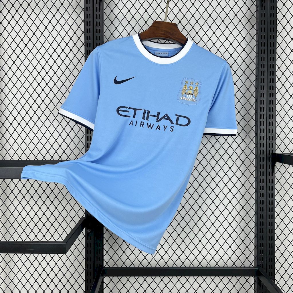Retro Manchester City 2013-14 Home Jersey - UnitedFutballJersey