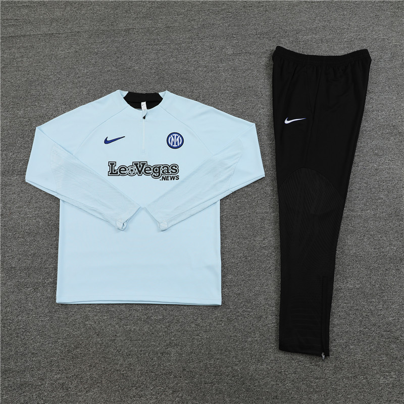 Inter Milan 23-24 Long Sleeve Training Set -Light Grey - UnitedFutballJersey