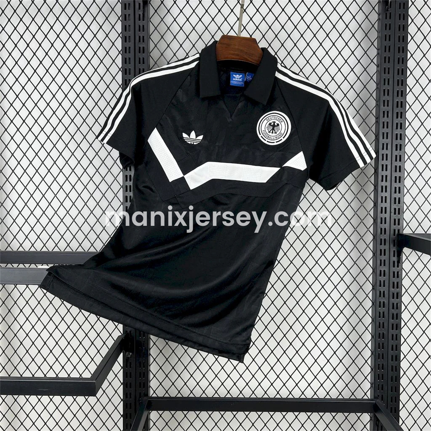 Retro Germany 1988-91 Terrace Black Jersey - UnitedFutballJersey