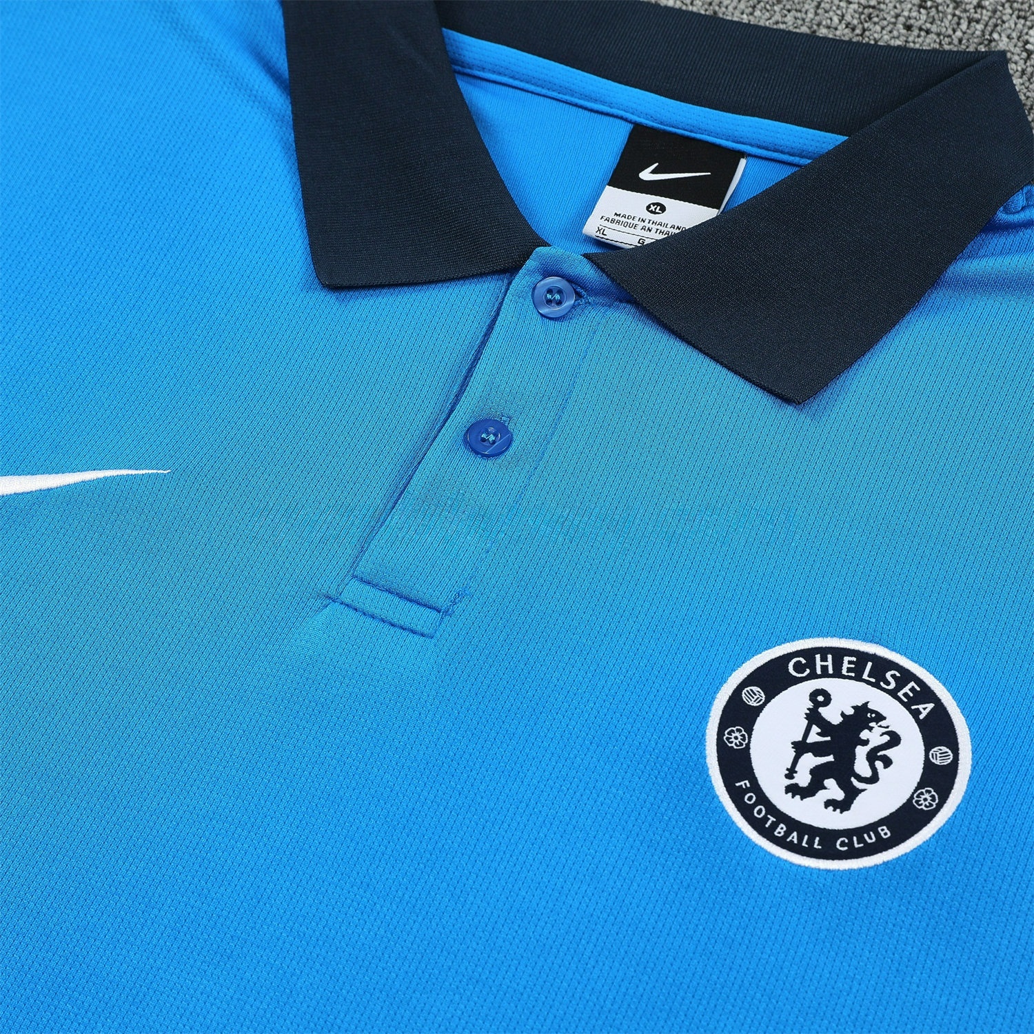 C.H.E.L.S.E.A 25-26 POLO Short-Sleeve Training Set - Blue Top and Deep Blue Pants - UnitedFutballJersey