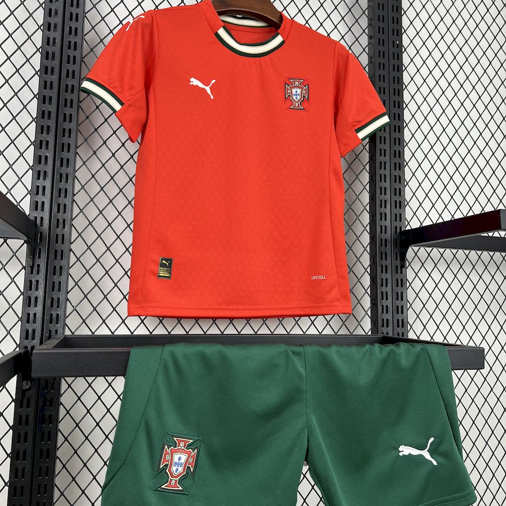 Portugal 2025-26 Home Kids Kit - UnitedFutballJersey