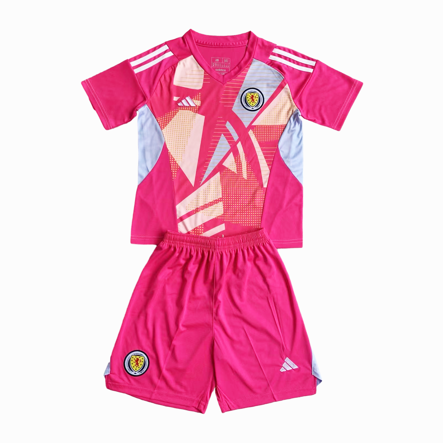 S-c-o.t l.a-n.d 2024 Goalkeeper Kids Kit - Pink - UnitedFutballJersey
