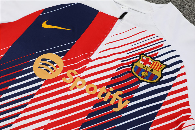 B.A.R.S.A 23-24 Long Sleeve Training Set -White - UnitedFutballJersey