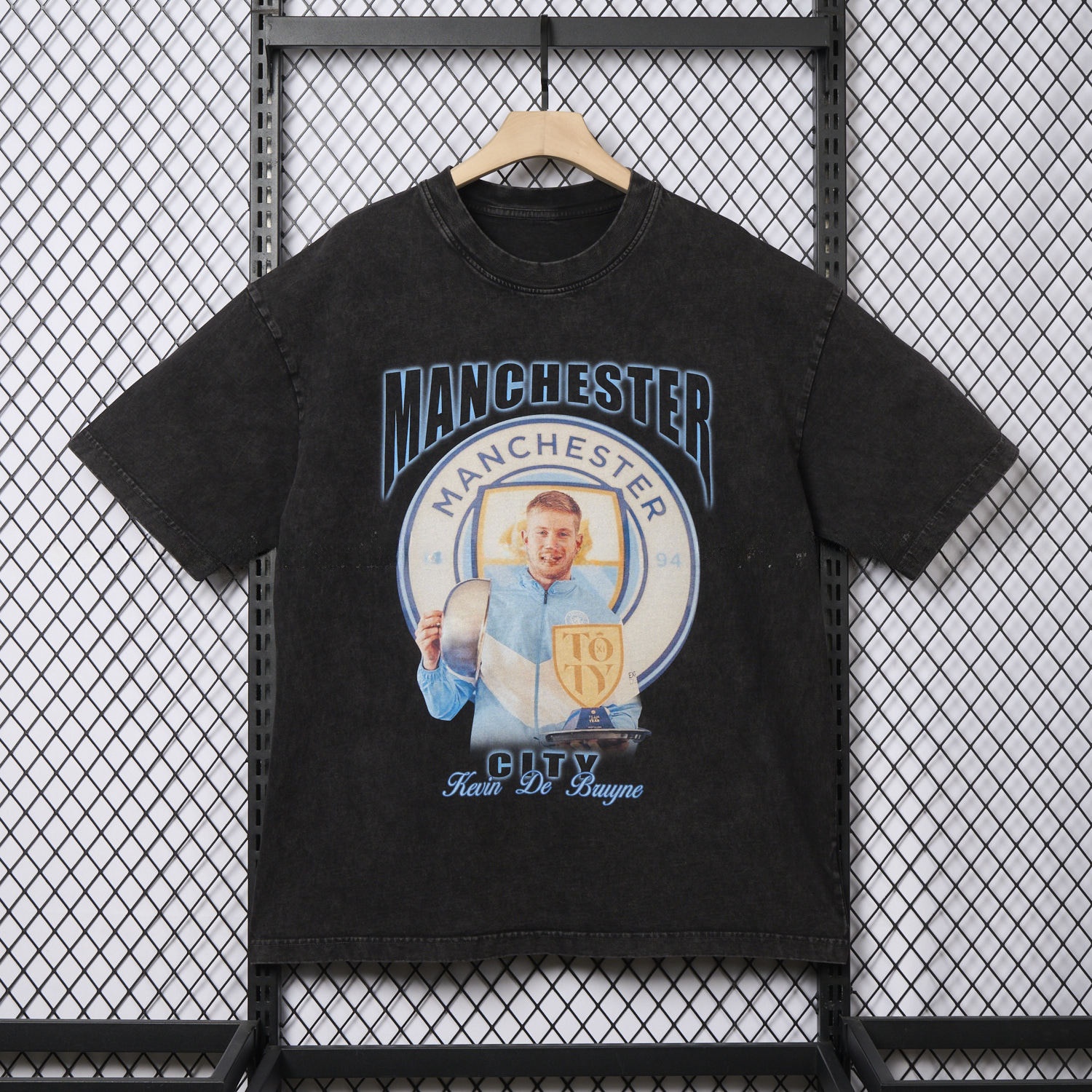Manchester City Kevin De Bruyne Cooker Oversized Washed T-Shirt - UnitedFutballJersey
