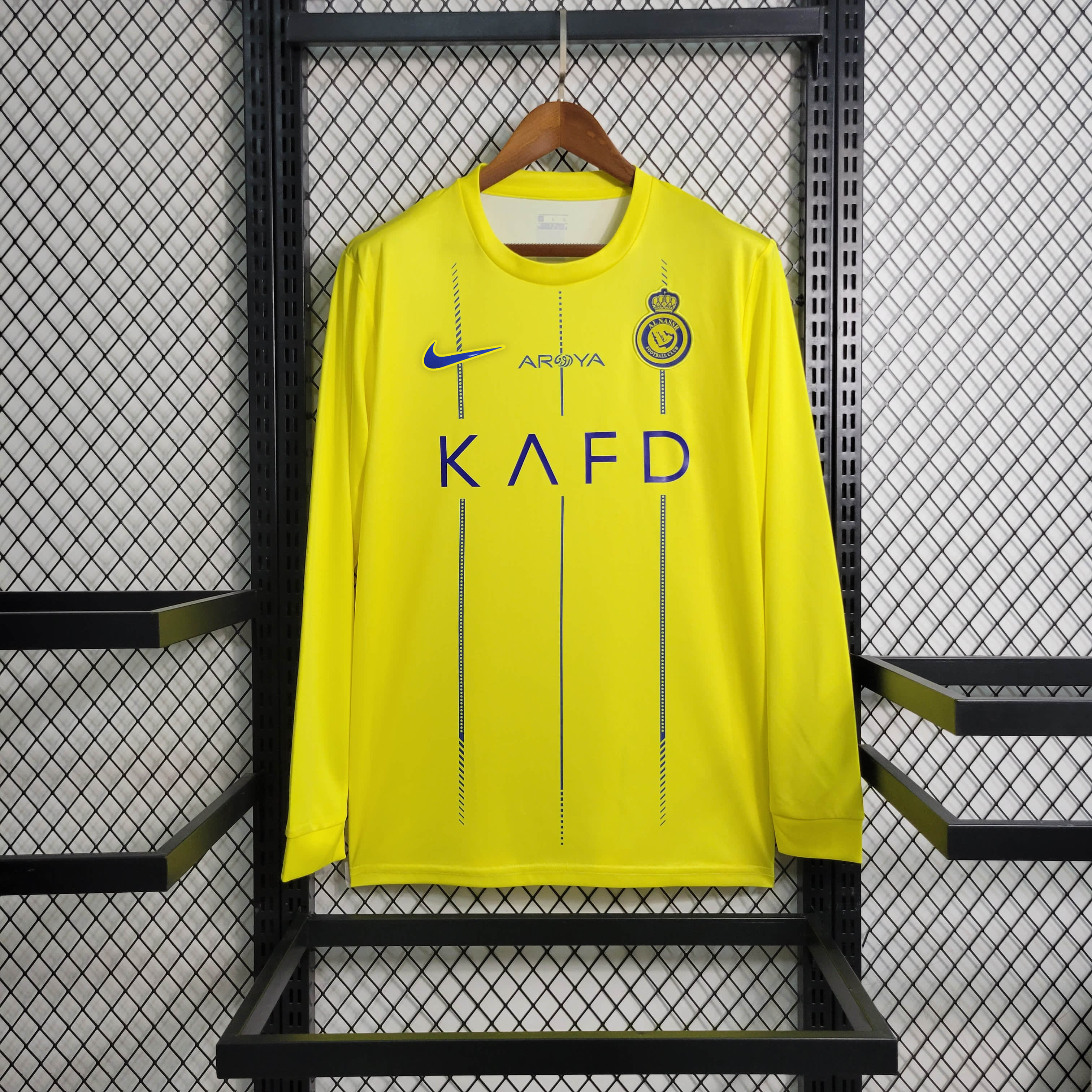 Al Nassr Riyadh Victory 23-24 Home Long Sleeve Jersey - Fans Version - UnitedFutballJersey