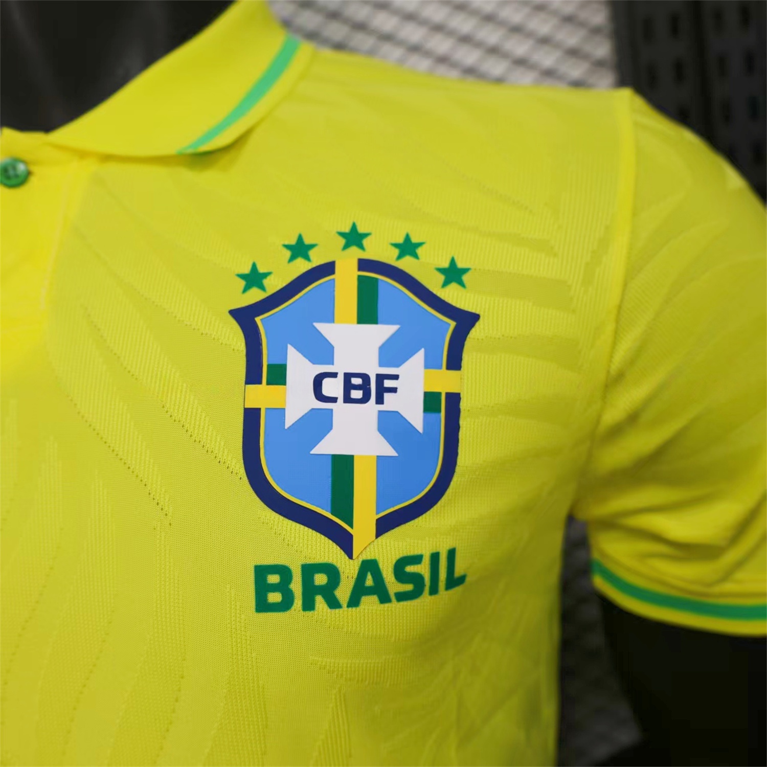 Brazil 25-26 Fern Yellow Polo Jersey - Player Version - UnitedFutballJersey