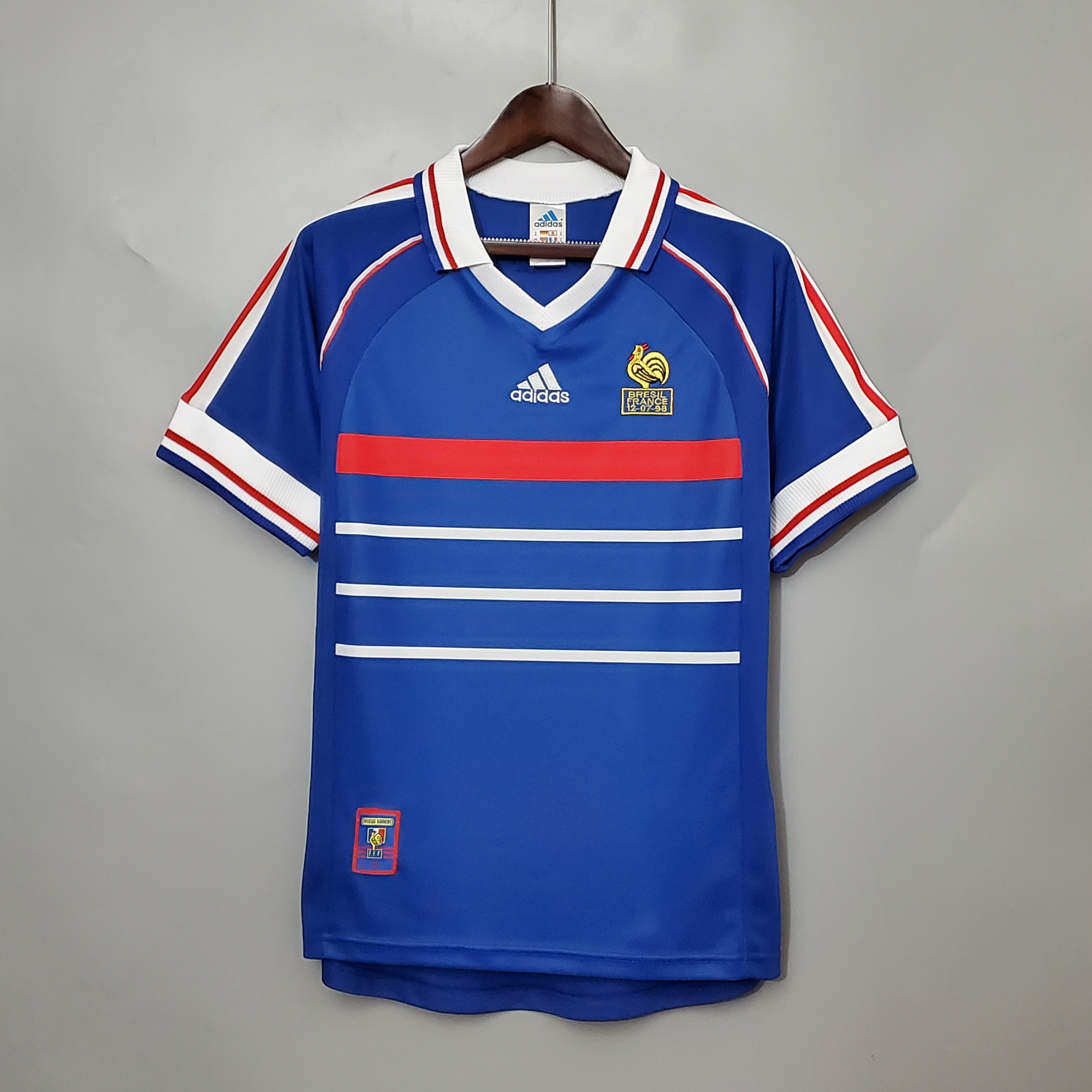 France Retro 1998 Home Jersey - UnitedFutballJersey