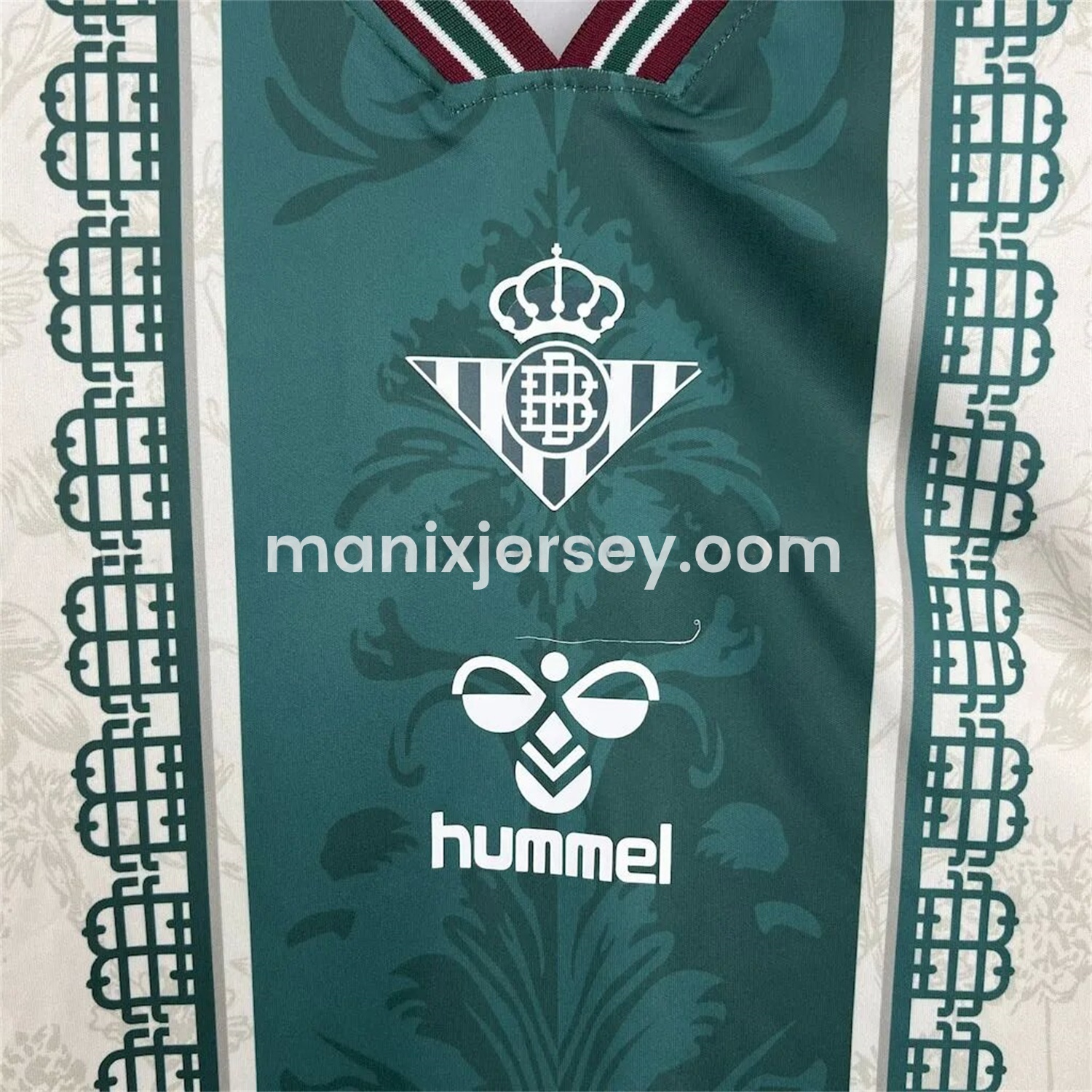 Real Betis 25-26 Green Vertical Stripes with White Flower Pattern Special Jersey - Fans Version - UnitedFutballJersey