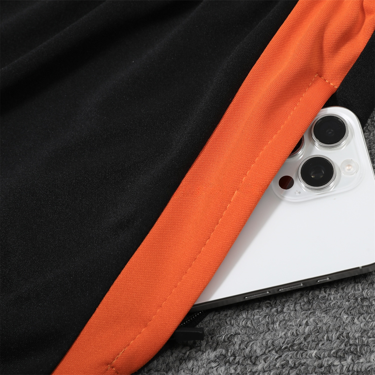 Colombia 25-26 POLO Short-Sleeve Training Set - Orange Top and Black Pants - UnitedFutballJersey