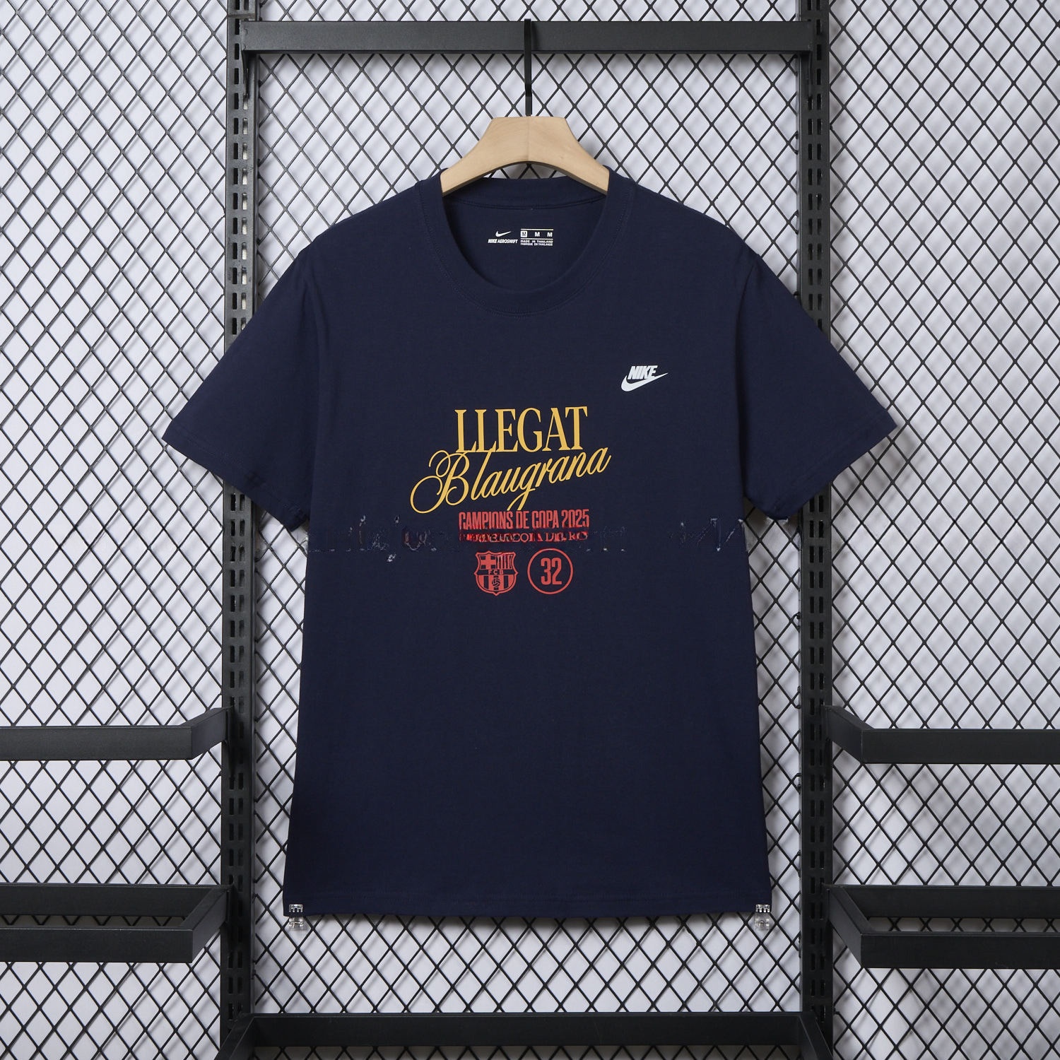 B.A.R.S.A 2025 Winners Copa Del Rey Deep Blue Commemorative T-shirt - UnitedFutballJersey