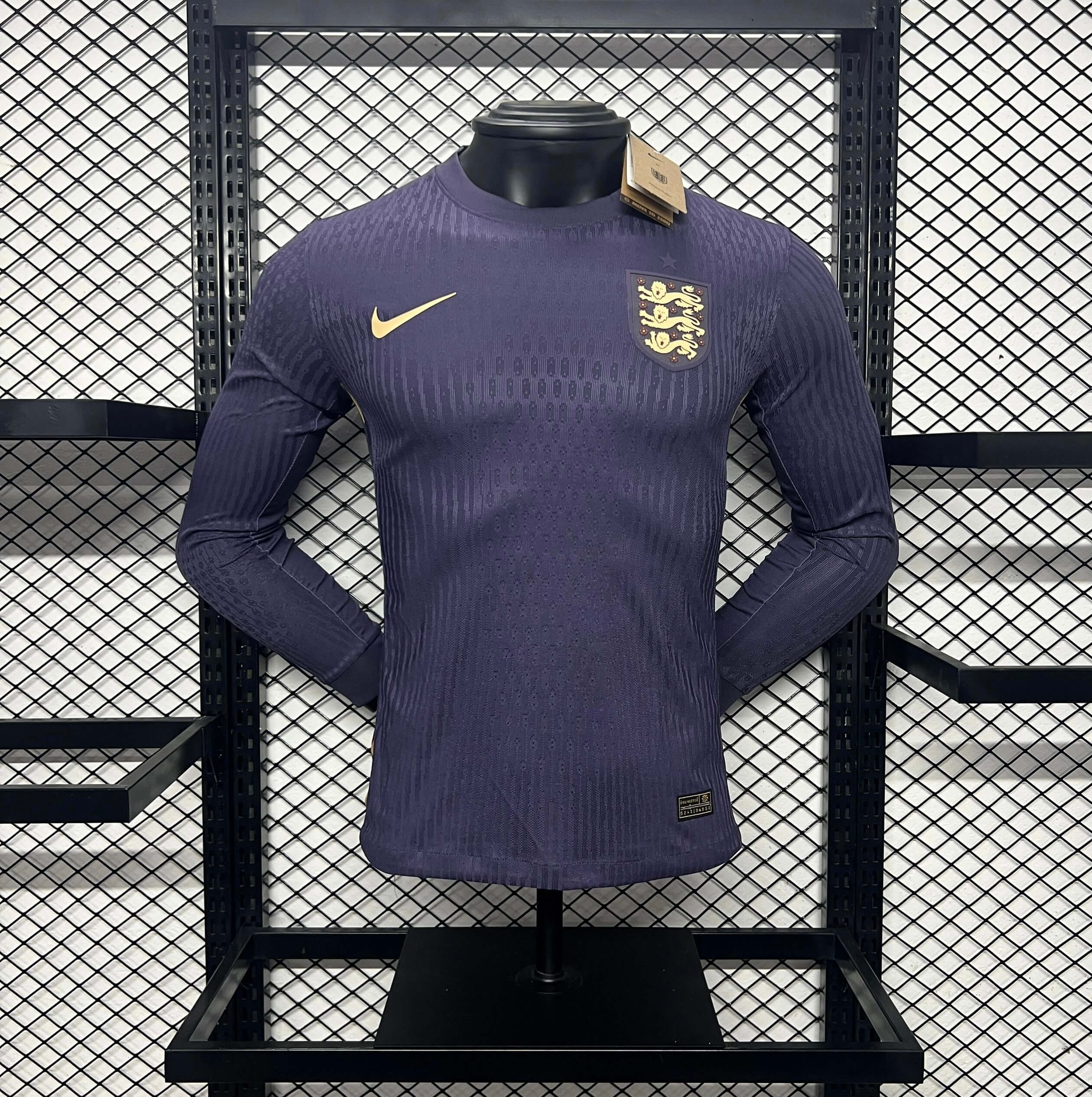 England 2024 Away Long Sleeve Jersey - Player Version - UnitedFutballJersey