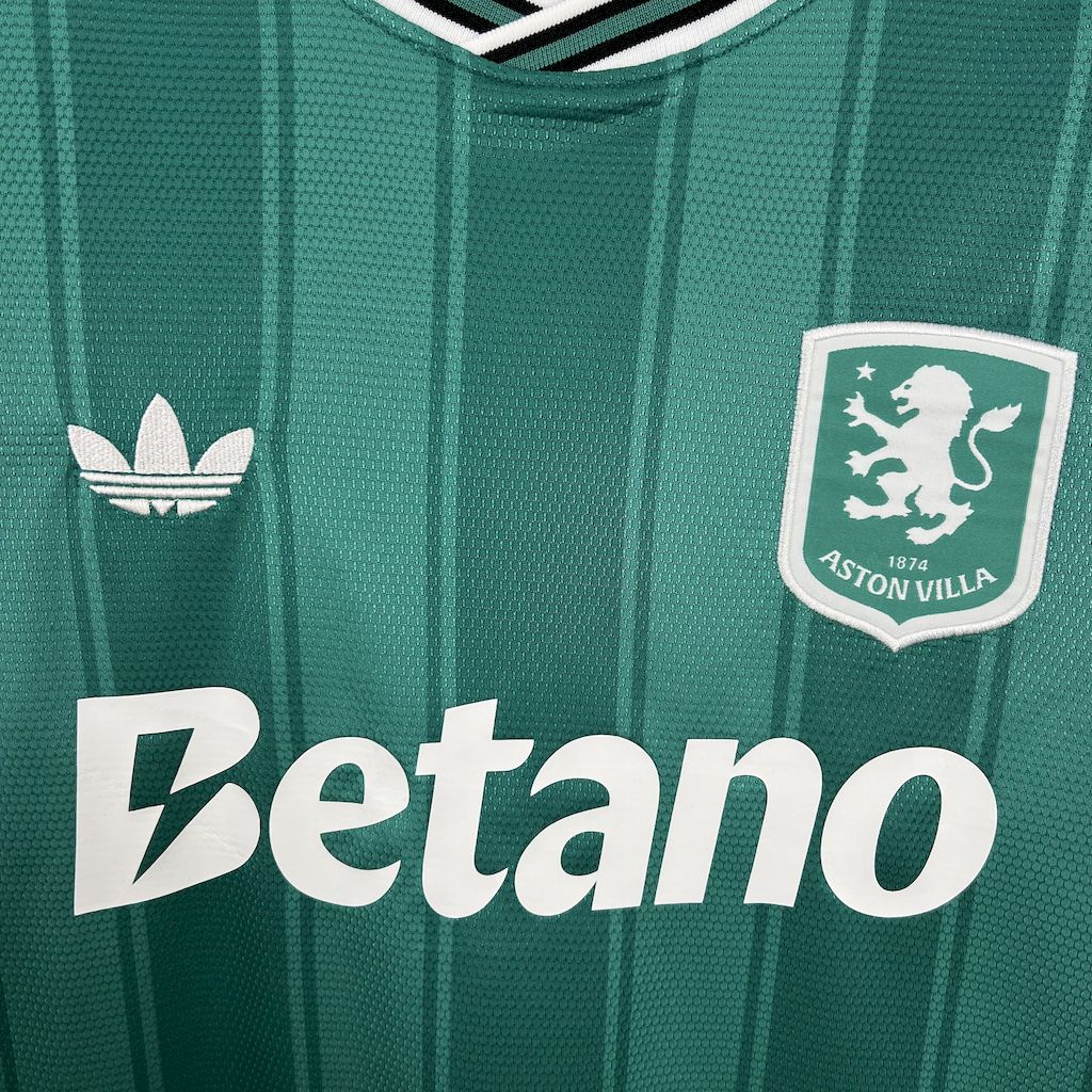 Aston Villa 24-25 Originals Green Stripe Jersey - Fans Version - UnitedFutballJersey