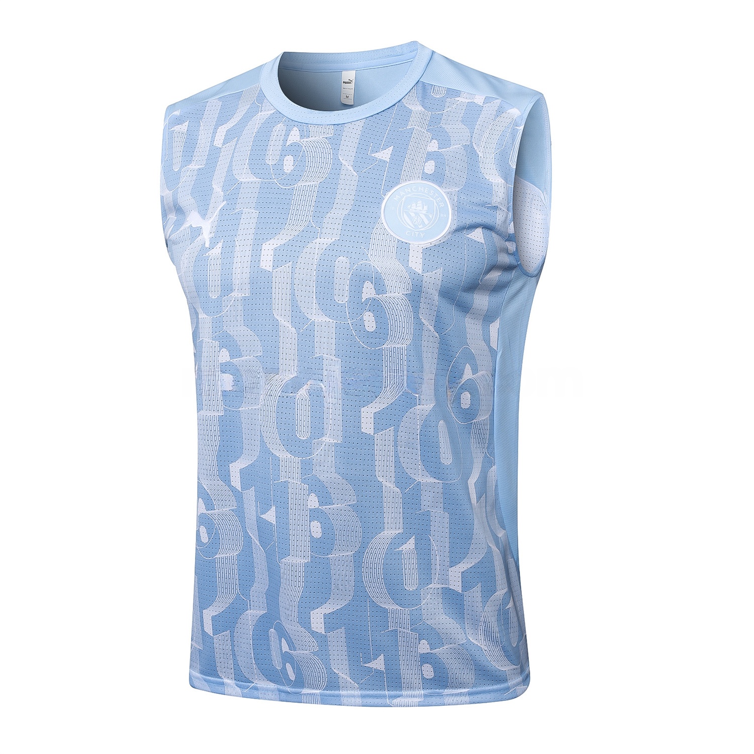 Manchester City 25-26 Vest Training Set - Sky Blue Vest and Deep Blue Shorts - UnitedFutballJersey