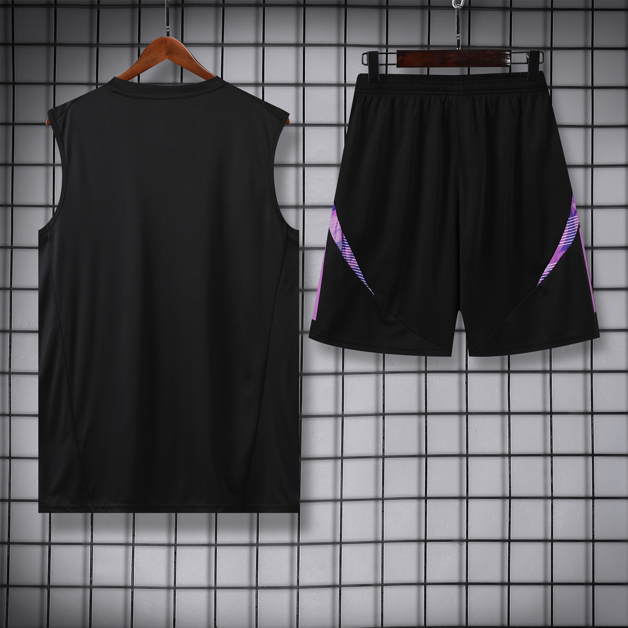 Germany 24-25 Training Vest Suit - Black - UnitedFutballJersey