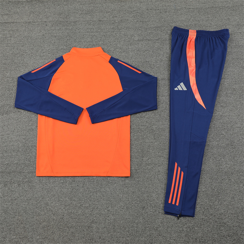 Manchester United 24-25 Long Sleeve Training Set - Orange - UnitedFutballJersey
