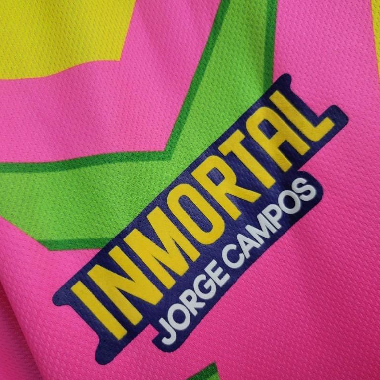 Retro Mexico 1998 World Cup Goalkeeper Pink Yellow Jersey - UnitedFutballJersey