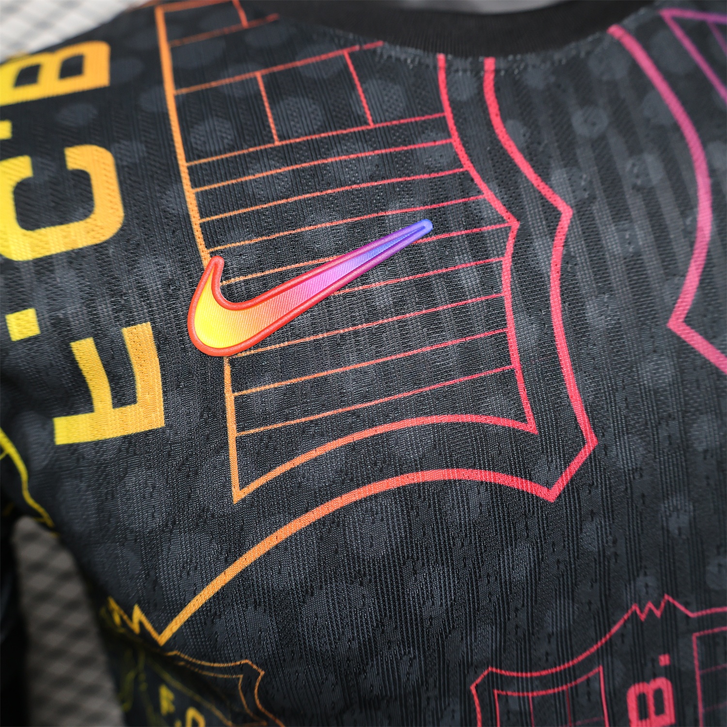 Barcelona 24-25 Black Fluorescent ICON Special Edition Jersey - Player Version - UnitedFutballJersey