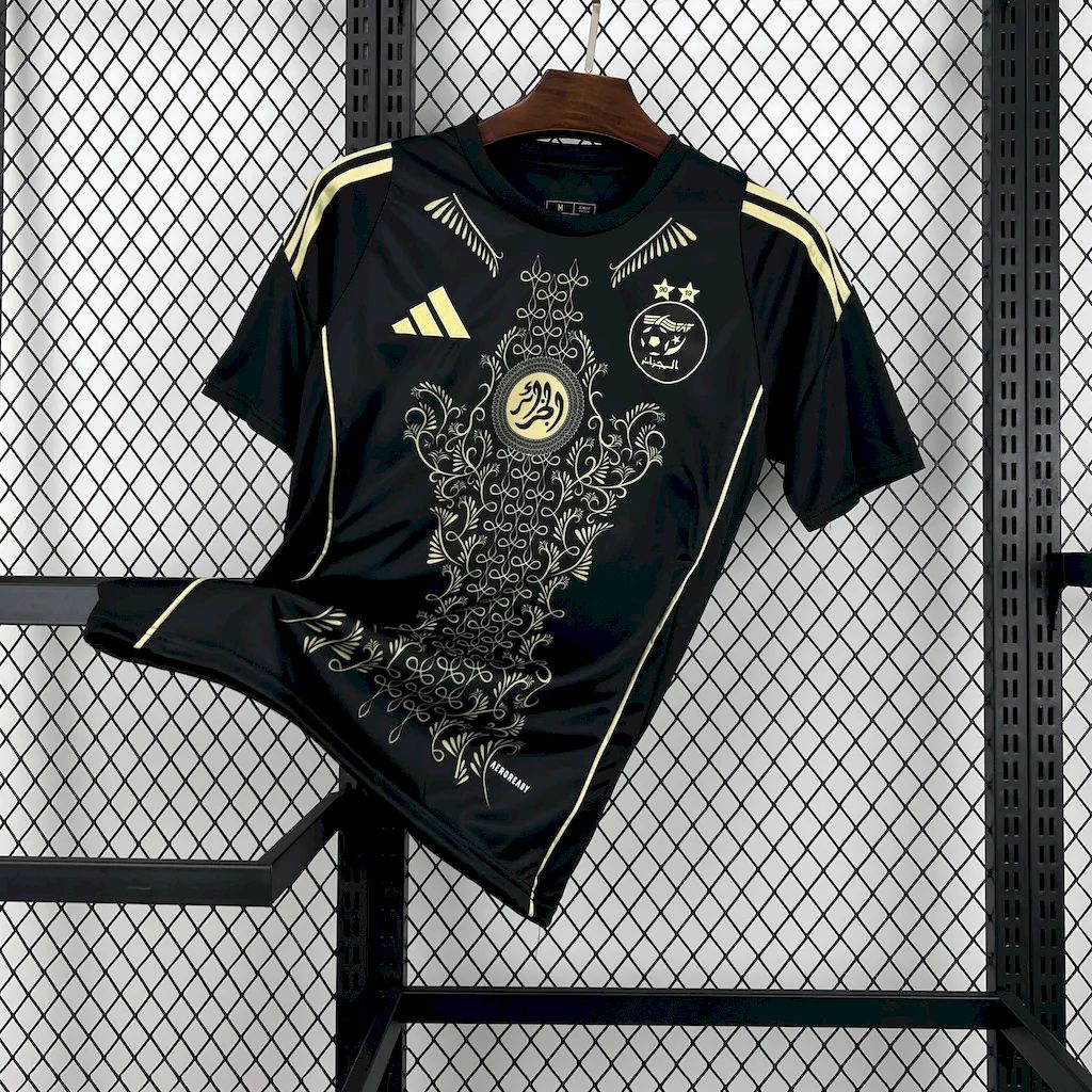 Algeria 2024-25 Black Gold Supporter Jersey - Fans Version - UnitedFutballJersey