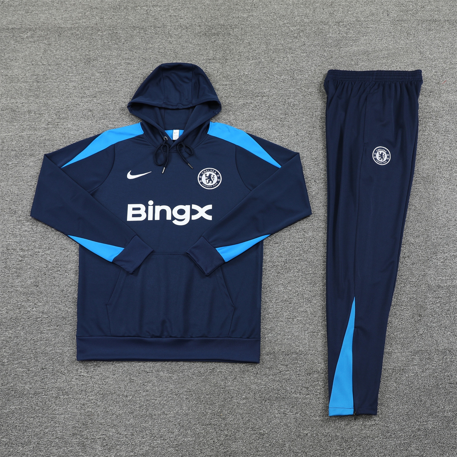 C.H.E.L.S.E.A 24-25 Training Hoodie Set - Deep Blue Hoodie and Pants - UnitedFutballJersey