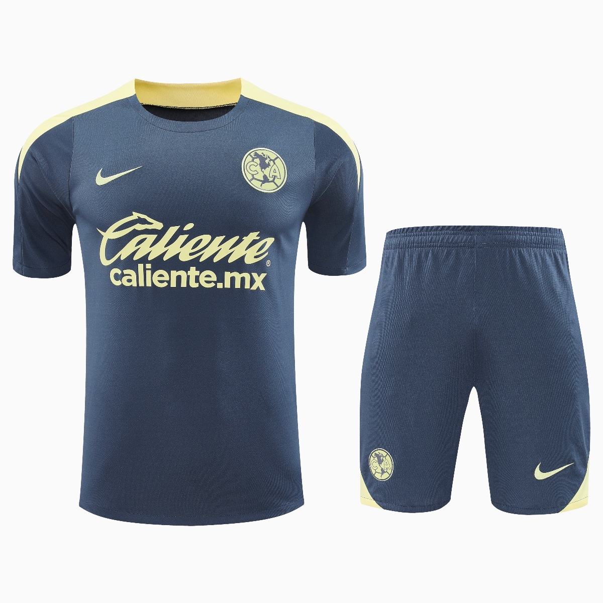 Club América 24-25 Short-Sleeve Training Set - Grey Top & Shorts - UnitedFutballJersey