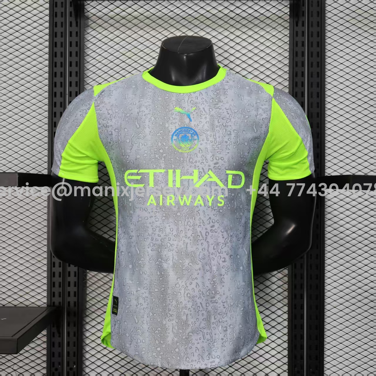 Manchester City 25-26 Third Grey Green Jersey - Player Version - UnitedFutballJersey