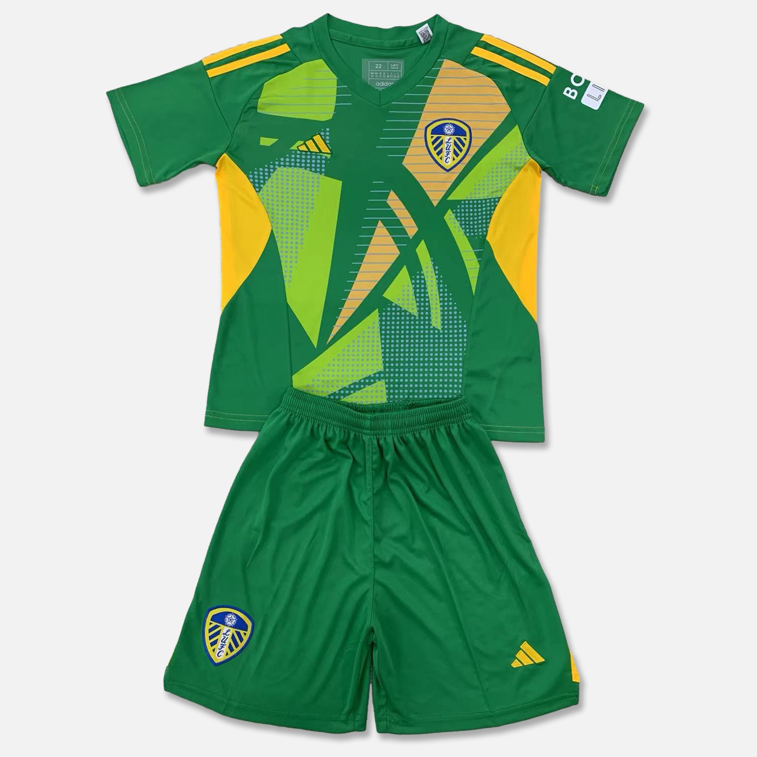 Leeds United 24-25 Fruit Green Goalkeeper Kids Kit - UnitedFutballJersey