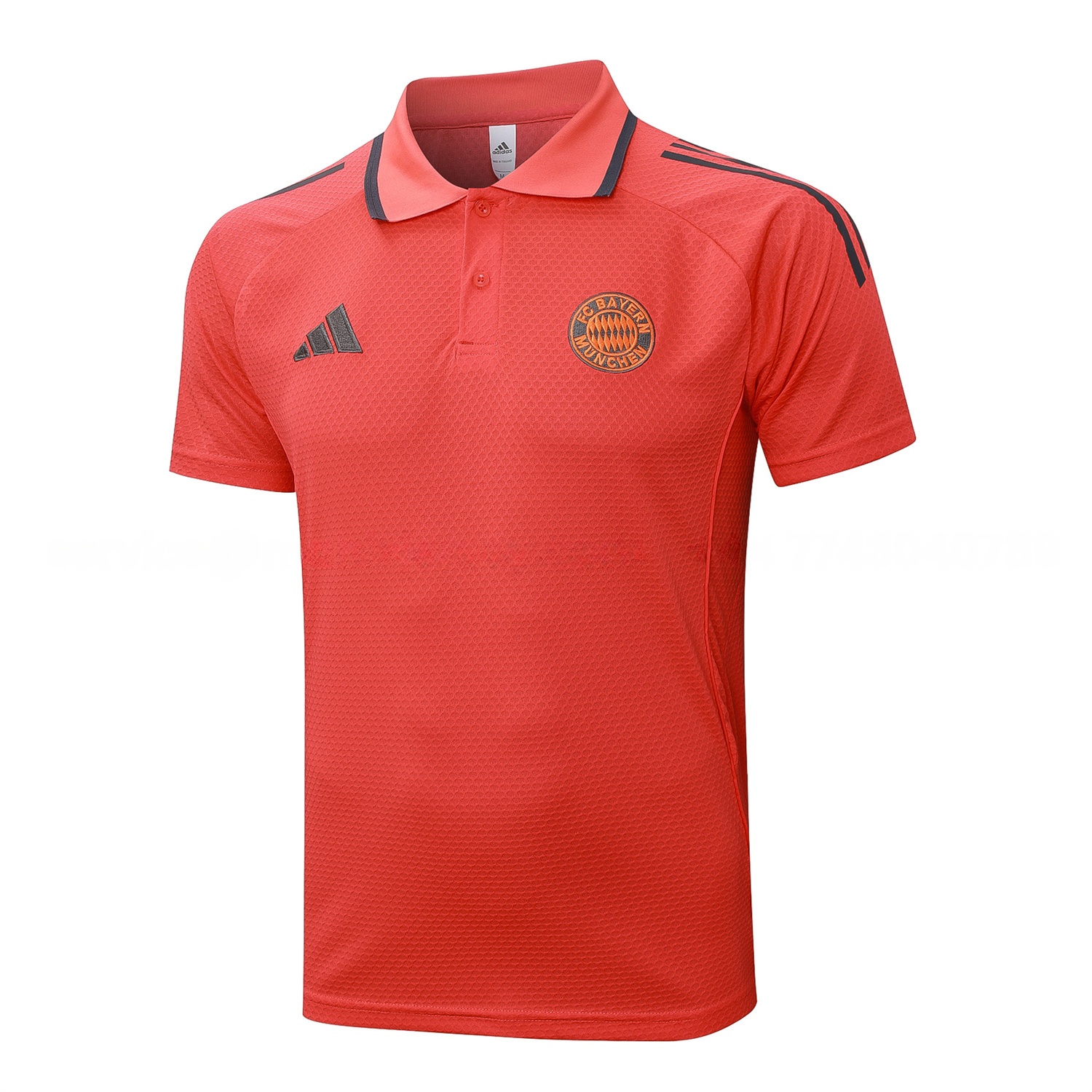 Bayern Munich 25-26 POLO Short-Sleeve Training Set - Orange Top and Deep Grey Pants - UnitedFutballJersey